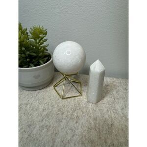 White Quartz Sphere and Tower